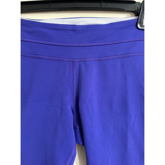 Lululemon Purple Crop Leggings Athletic Yoga‎ Running Pants with Pocket - Picture 7 of 8